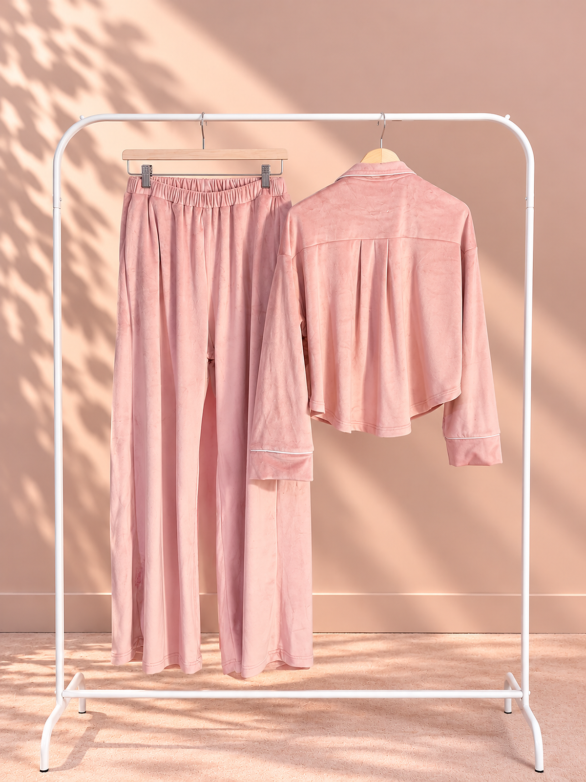 Cozy Pink Velour Pyjama Set