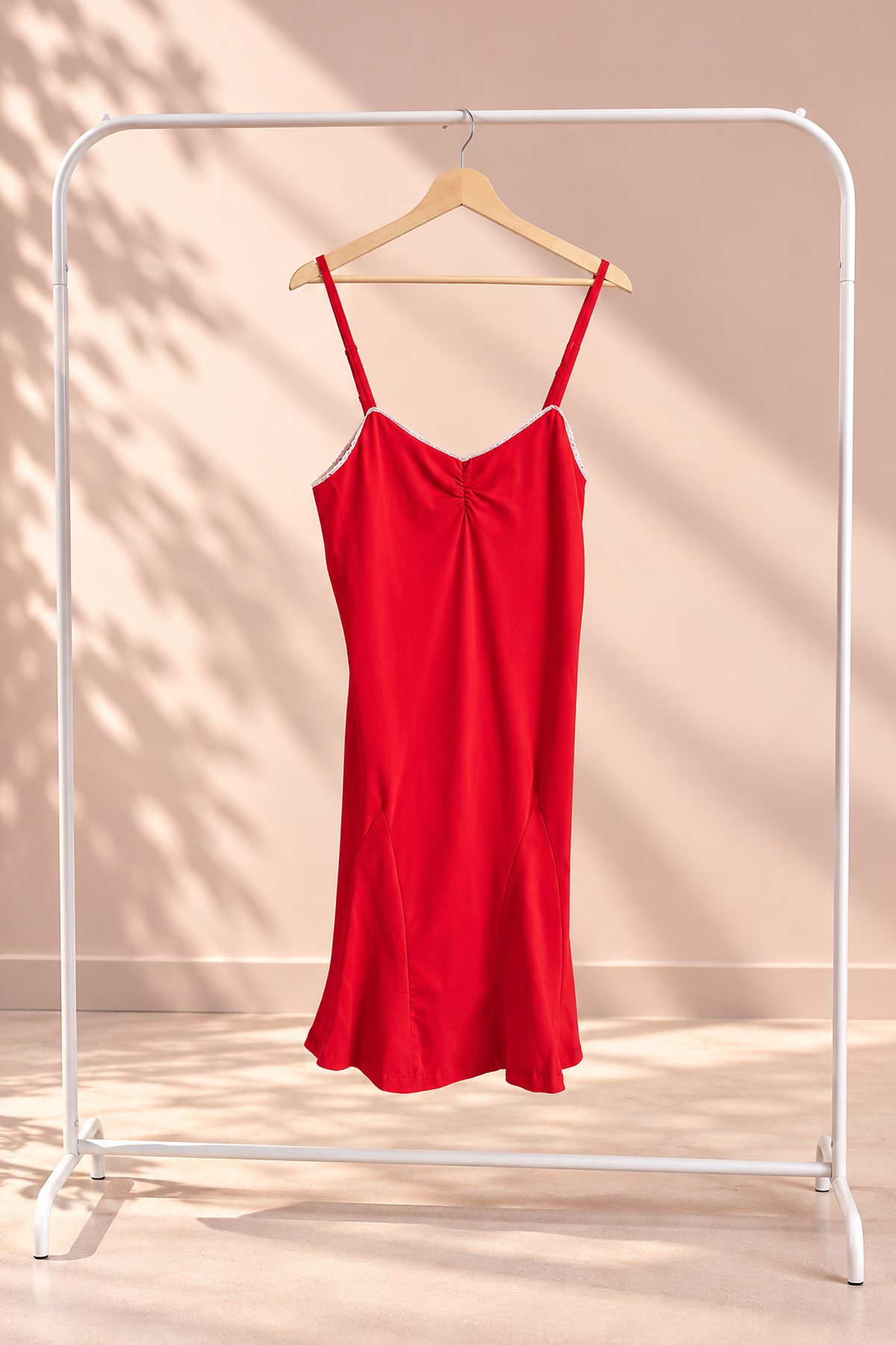 Elegant Lace-Trimmed Nightdress