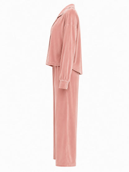Cozy Pink Velour Pyjama Set