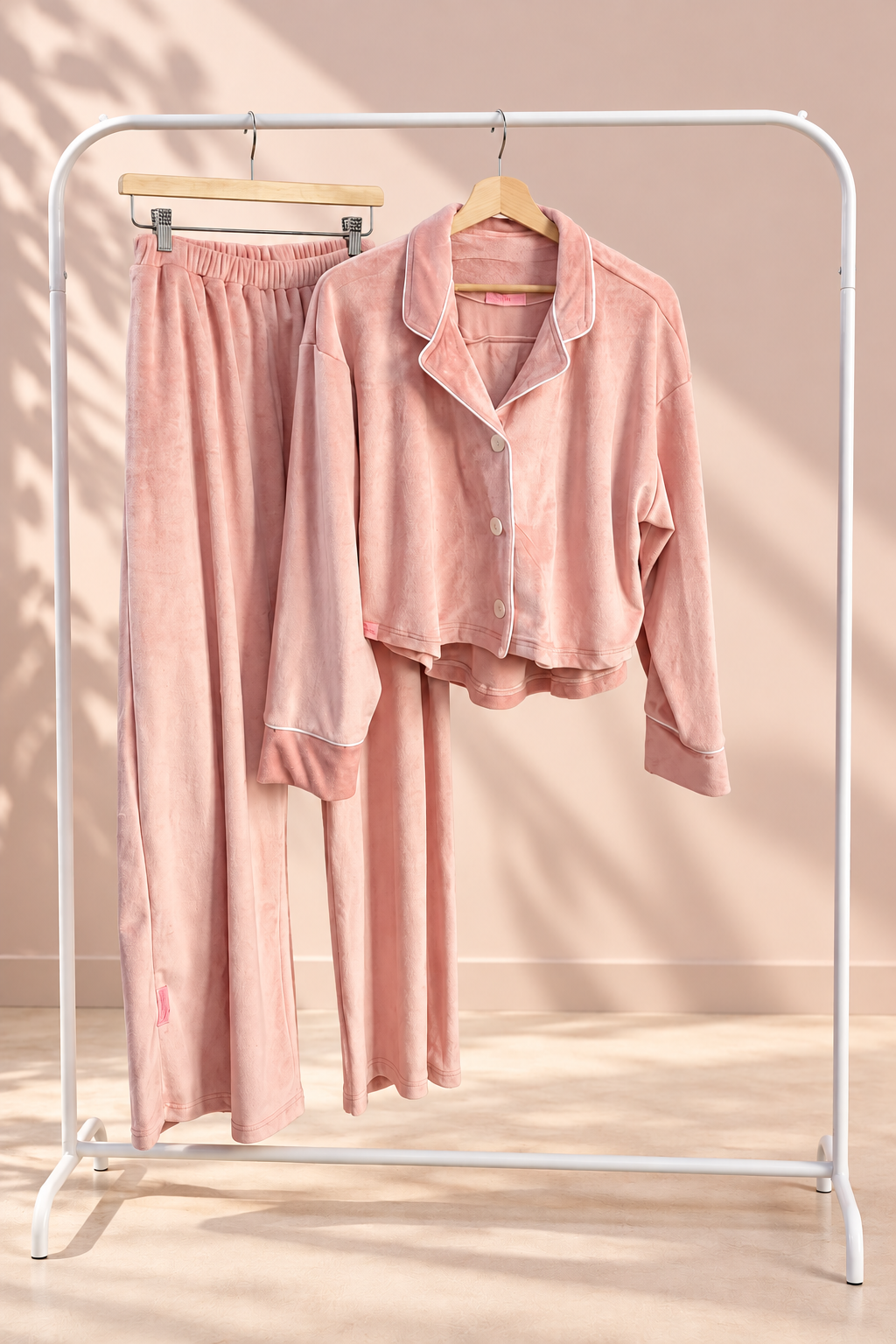 Cozy Pink Velour Pyjama Set
